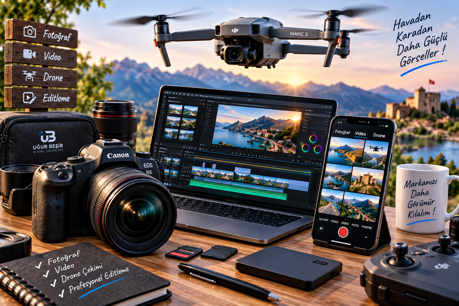 Fotoğraf video drone çekimi ve profesyonel editleme